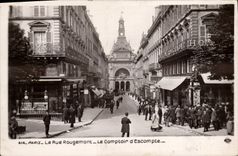 VINTAGE POSTCARD Paris Bank the Street Rougemont the Counter of Discount