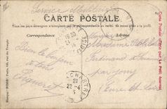 VINTAGE POSTCARD Paris Bank the Street Rougemont the Counter of Discount