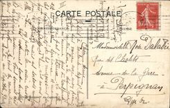 VINTAGE POSTCARD Bank Toulouse Street Lorraine Alsace the Counter of Discount