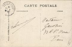 VINTAGE POSTCARD Bank Paris 1910 Rue Lagrange Floods