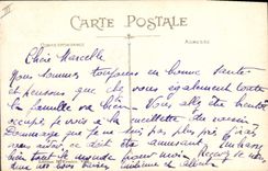 Folklore de Normandía de la POSTAL de la VENDIMIA la pierna de Aunay