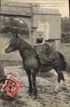 VINTAGE POSTCARD Folklore Normandy Fermiere of Bessin on its bidette of pace Horse