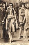 VINTAGE POSTCARD Napoleon 1st receives in Louvre the deputies of the army after his Serangeli crowning