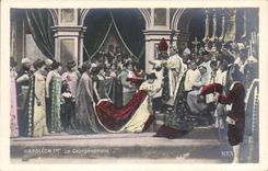 VINTAGE POSTCARD Napoleon 1st crowning