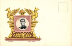 VINTAGE POSTCARD Albert 1st (decoration fabric)