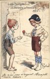 VINTAGE POSTCARD Fantaisie Illustrator leagues Fraternelle children of Gerbault France