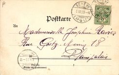 VINTAGE POSTCARD Fantasy Illustrator Raum fur Ale hat die Erde Chart 1899