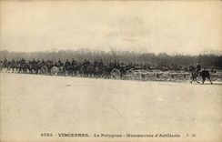 CPA Militaria Vincennes le polygone Manoeuvres d'artillerie 