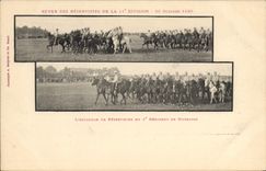 CPA Militaria Revue des Reservistes de la 11eme division 1899 
