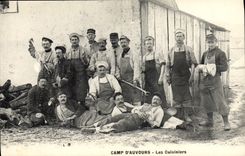 CPA Militaria Camp d'Auvours Les cuisiniers