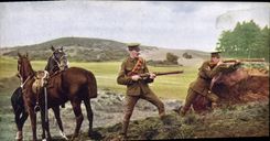 VINTAGE POSTCARD Royal Militaria 5the Scouts Throws