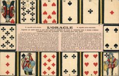 VINTAGE POSTCARD Cartomancie Clairvoyance Oracle CArtes has to play