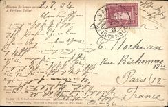 VINTAGE POSTCARD Cartomancy Clairvoyance Folklore Monologuist of good adventure