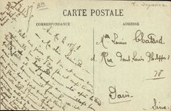 VINTAGE POSTCARD Cartomancy Clairvoyance Folklore Witch reading in the lines of the hand