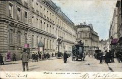 VINTAGE POSTCARD Banque de France Paris