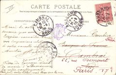 VINTAGE POSTCARD Bank Auxerre Law courts and Banque de France