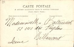 VINTAGE POSTCARD Bank Melun Street St Ambroise and Banque de France