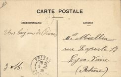 VINTAGE POSTCARD Banque Deprived Arch of the prefecture and Banque de France