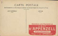 VINTAGE POSTCARD Banque de France Paris Milk of Appenzell