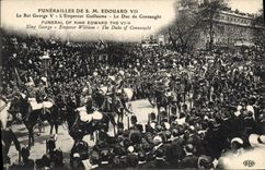 CPA Funerailles de SM Edouard VII Le roi George V L'empereur Guillaume le Duc de Connaught 
