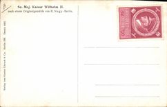 VINTAGE POSTCARD SE MAj Kaiser Wilhelm II Stamps Hitler