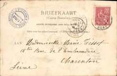 VINTAGE POSTCARD Intocht you Amsterdan van HM Koningin Wilhelmina in ZKH Prins Hendrik