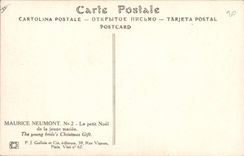 VINTAGE POSTCARD Fantasy Illustrator Woman Maurice Neumont small Christmas of the young groom