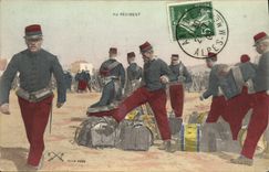 CPA Militaria Au regiment 