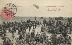 CPA Militaria Le ballon signal La pause 