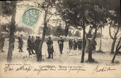 CPA Militaria Carpiagne Depart d'un bataillon 