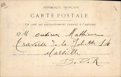 VINTAGE POSTCARD Militaria Carpiagne Departure of a battalion