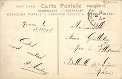 CPA Militaria Artillerie de campagne Une batterie de pieces de 75mm