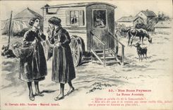 VINTAGE POSTCARD Our good peasants the good adventure