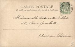 VINTAGE POSTCARD Via the finisher Couteaux Scissors has to pass by again