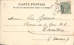 VINTAGE POSTCARD Ticket Fifty 50 Francs