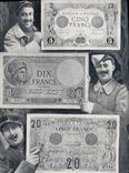 VINTAGE POSTCARD Tickets 5 10 and 20 Francs