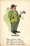 CPA Tapeur 100 Francs 