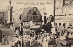 VINTAGE POSTCARD Carnival of Nice plays of Stock Exchange Musso and Martino