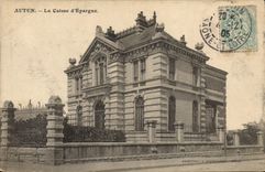 VINTAGE POSTCARD Autun Bank the Savings bank
