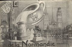 CPA Folklore Le pot de la Normandie 