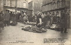 CPA Folklore Normandie La Vie Normande Le marche aux legumes TOP