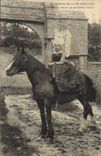 VINTAGE POSTCARD Folklore Normandy Fermiere of Besin on its bidette of pace Horse