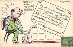 VINTAGE POSTCARD Fantasy Illustrator Tunisia Man