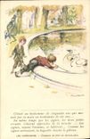 CPA Fantaisie Illustrateur Poulbot Victor Hugo Les Miserables Cygnes