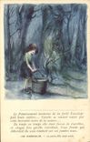 CPA Fantaisie Illustrateur Poulbot Victor Hugo Les Miserables La petite fille toute seule
