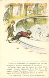 CPA Fantaisie Illustrateur Poulbot Les Miserables Cygne
