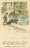 CPA Fantaisie Illustrateur Poulbot Victor Hugo Les Miserables Cygne Cygnes Swan