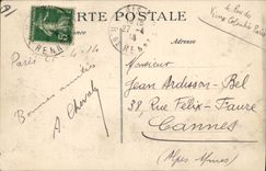 VINTAGE POSTCARD Visite of the English sovereigns has Paris 1914 the review of spring the royal landeau goes to the Elysium