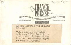 Photo Le roi Edouard VII a Paris 1903 Paris Opera 