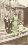 VINTAGE POSTCARD SM the Queen Elizabeth and her children